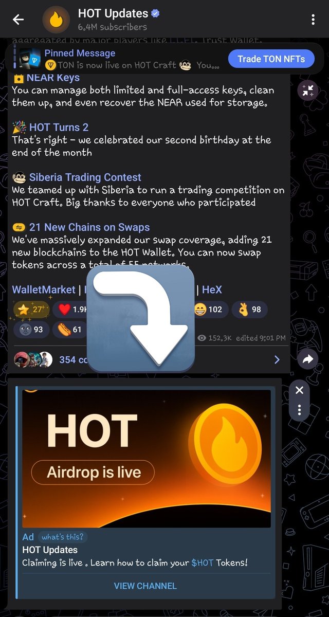 ⚠️Alert! 

All active members of HOT community:
If you come across this ads within HOT Wallet channel, please do not click on it. Stay vigilant interact only with official and verified updates to ensure your security.
Be secured.
<a href="/hotdao_/">HOT Protocol 🔥</a>  $hot
<a href="/HottLord/">Ola crypto</a>
<a href="/itAlfaruuq01/">Aura.g 🐳</a>
<a href="/Alyasau177/">HOT MAXI 🔥</a>