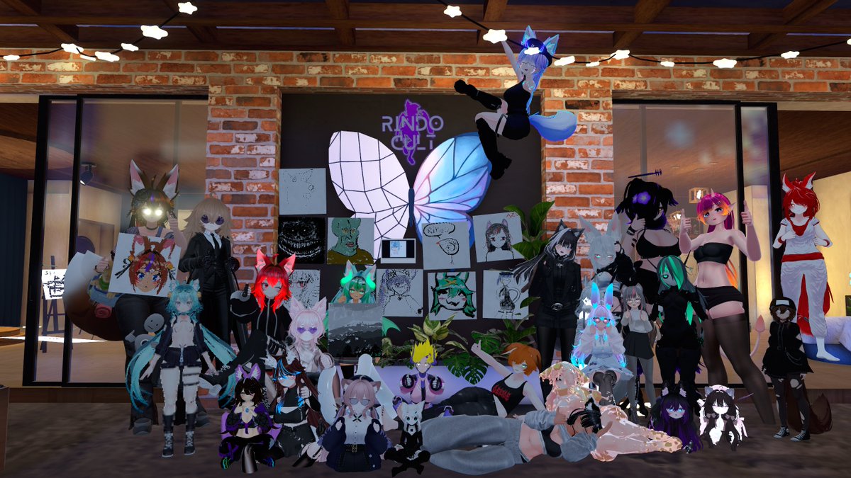 The Rindo Cult Art and <a href="/creative_impr/">Creative Impressions</a> collab event was a huge success!
It was lovely to see all the different drawings and amazing vibes as always

#VRChat #vrc #vrcgroup