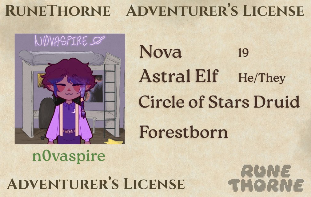 RuneThorneSMP's tweet photo. Welcome in to @/n0vapire and @_Purp__ !
What will they get up to on RuneThorne SMP?

The adventure starts this Friday, Feb 13th! ⭐ https://t.co/3SmkUxhMhn