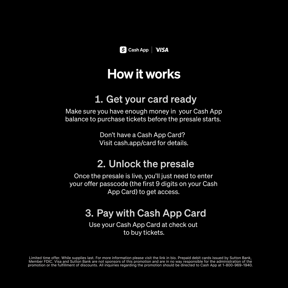 CashApp's tweet photo. Your odds of scoring tickets to The Ca$ino Tour from @babykeem just went up. Unlock early access with the Visa Cash App Card presale on February 12th at 10am local venue time. For more info, visit https://t.co/GCddDJFktV https://t.co/TggbyiXoYz