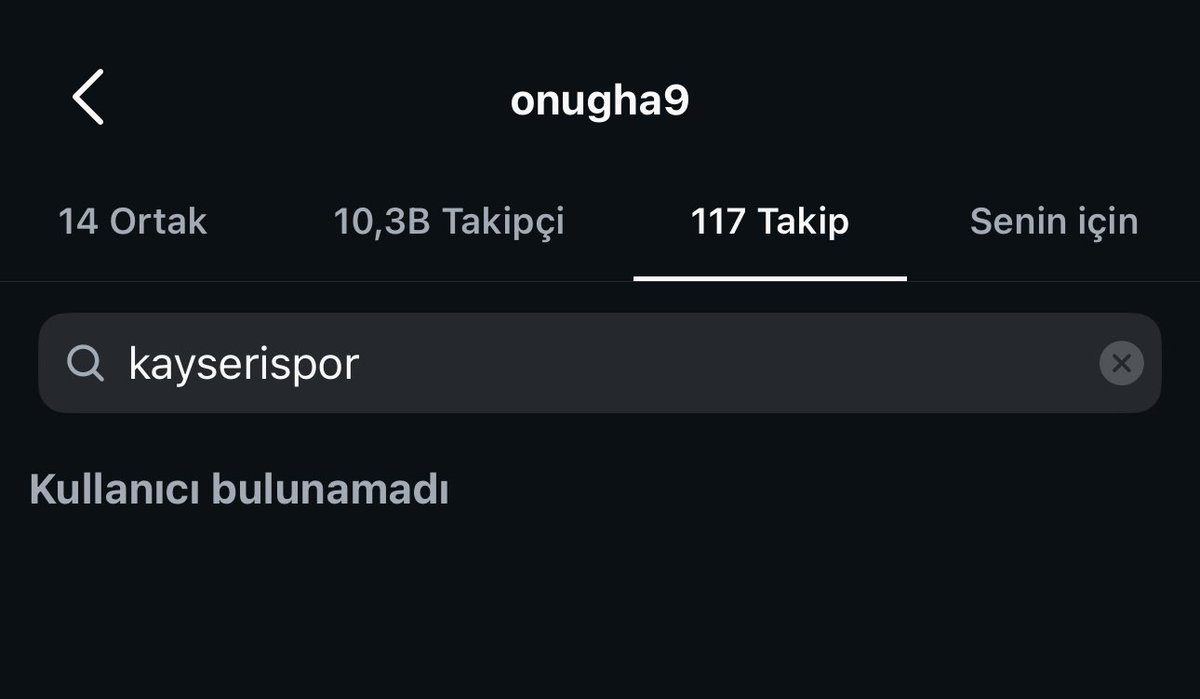 Onugkha German sosyal medya hesabıda Zecorner Kayserispor’u takibi bıraktı.