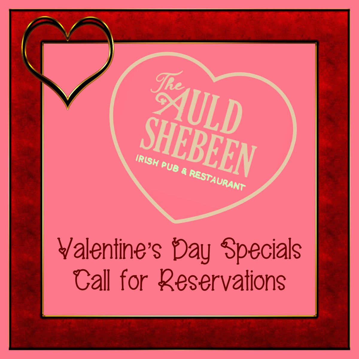 We have limited tables available for Valentine’s Day specials on Saturday. Call the pub at 703-293-9600 to make your reservation!