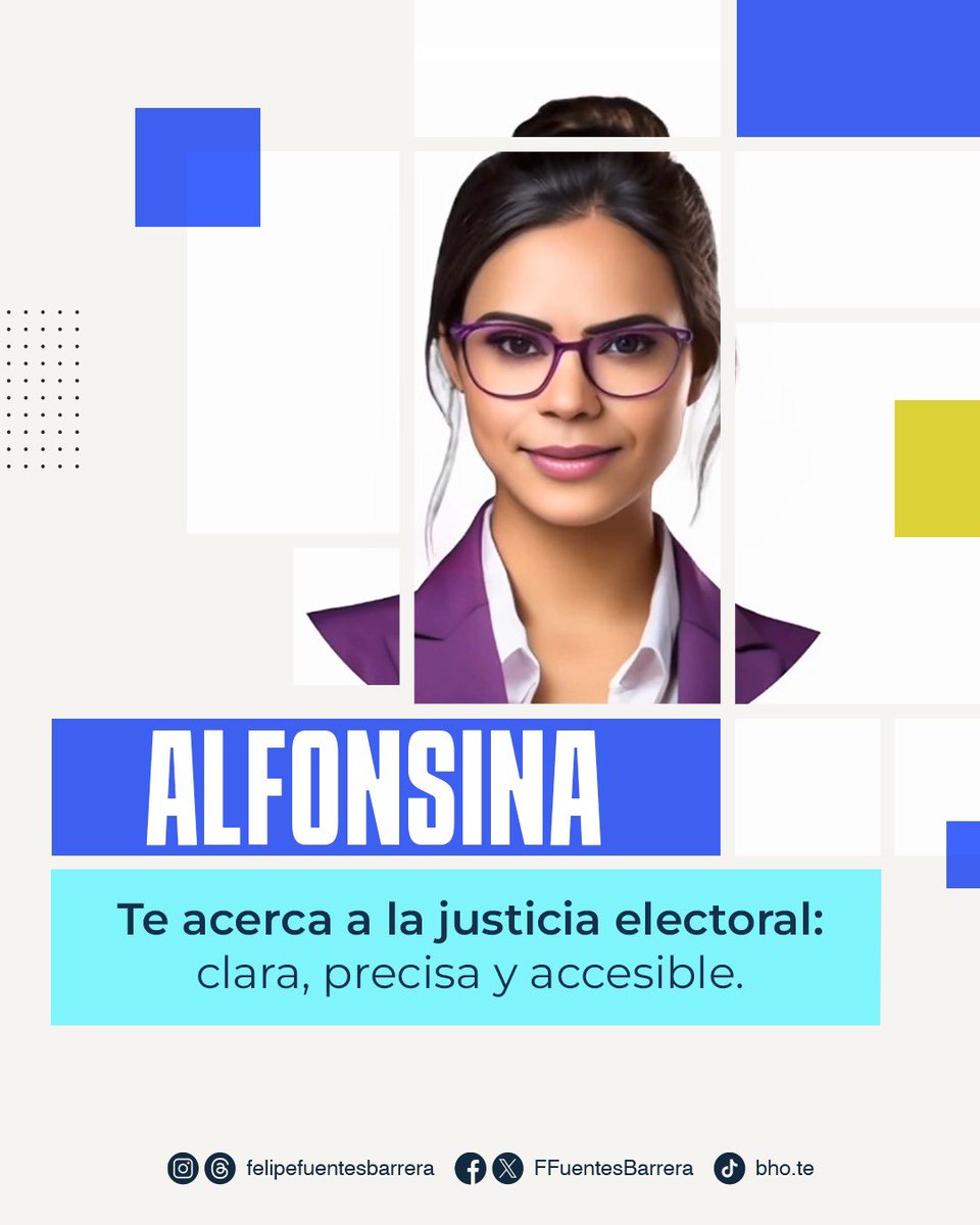 FFuentesBarrera's tweet photo. #Alfonsina es tu asistente virtual en @TEPJF_informa que utiliza #InteligenciaArtificial para ofrecer información actualizada sobre el ámbito electoral. Realiza preguntas sencillas y recibe respuestas claras sobre tus derechos y el mundo electoral.

💻Ingresa, 🔍 explora y 💡descubre todo lo que puede hacer por ti: https://t.co/pN9Uik4K0u