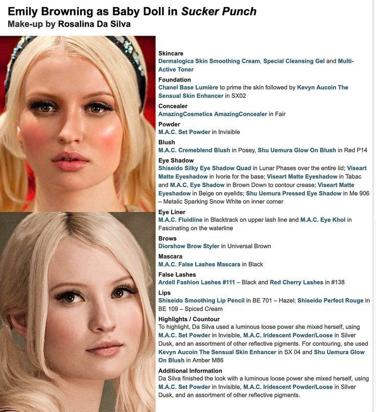 60sgrl's tweet image. emily browningʼs makeup looks as baby doll in sucker punch (2011)
