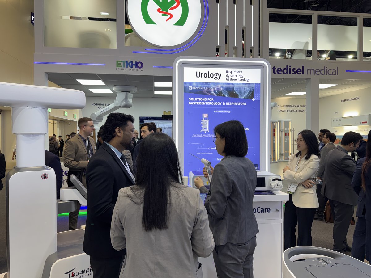 MP_Urocare's tweet photo. 🎉Day 1 &amp; 2 at WHX DUBAI 2026: Absolutely phenomenal!

Visitors flooded our booth! We are together with other 9 subsidiaries, showcasing the strength and innovation of our "One MicroPort" family at the exhibition.  

We still have two more days to go! Visit us at Booth N27.E10. https://t.co/hDcPfCsjn0