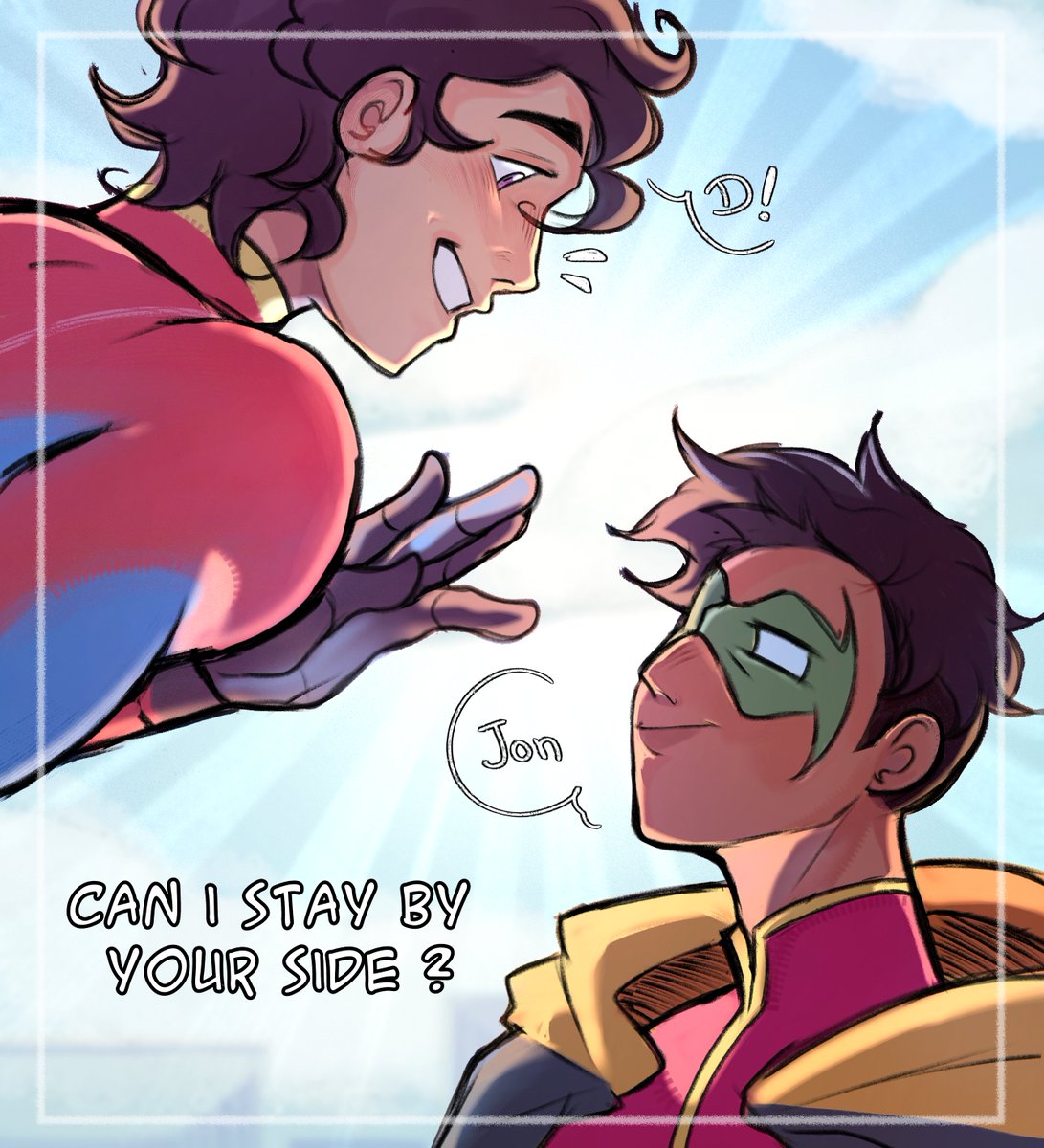 "You're light itself..."(2/2)
✨
#supersons #robin #superboy #damianwayne #jonkent #superman
