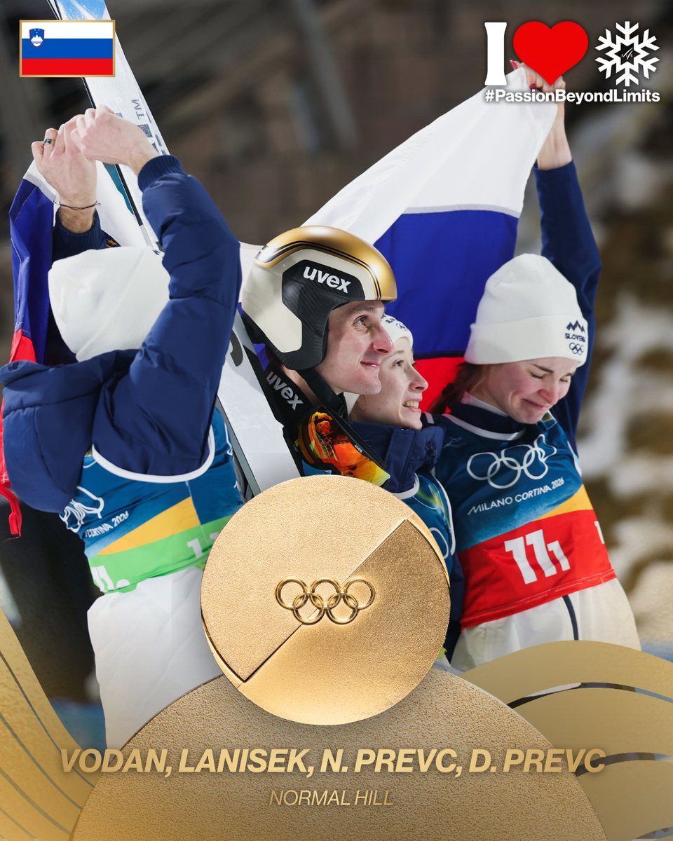 SLOOOOVEEEEEENIAAAA! 🇸🇮 OLYMPIC CHAMPIONS! 🥇 NIKA VODAN, ANZE LANISEK, NIKA PREVC, DOMEN PREVC 🇸🇮🇸🇮🥇

#fisskijumping #PassionBeyondLimits