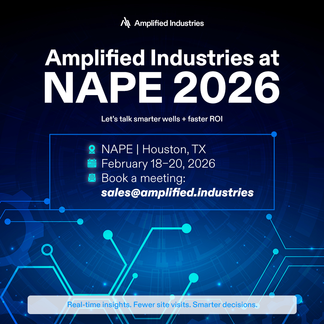 amplifiedind's tweet photo. We’re heading to #NAPE2026!
Let’s talk smarter wells, fewer site visits &amp; faster ROI.
🔍 Exploring automation or AI for field ops? We’d love to connect.
📩 Email sales@amplified.industries to book time.

#OilfieldTech #AmplifiedIndustries #DigitalOilfield https://t.co/fsdL88Y1BT