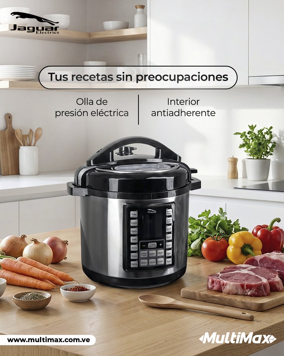 Olvida las complicaciones y disfruta de la tranquilidad de cocinar con un diseño estilizado y funcional que se adapta a tu ritmo de vida. Calidad garantizada para que cada bocado sea una experiencia inolvidable 🥘 

💻 multimax.com.ve