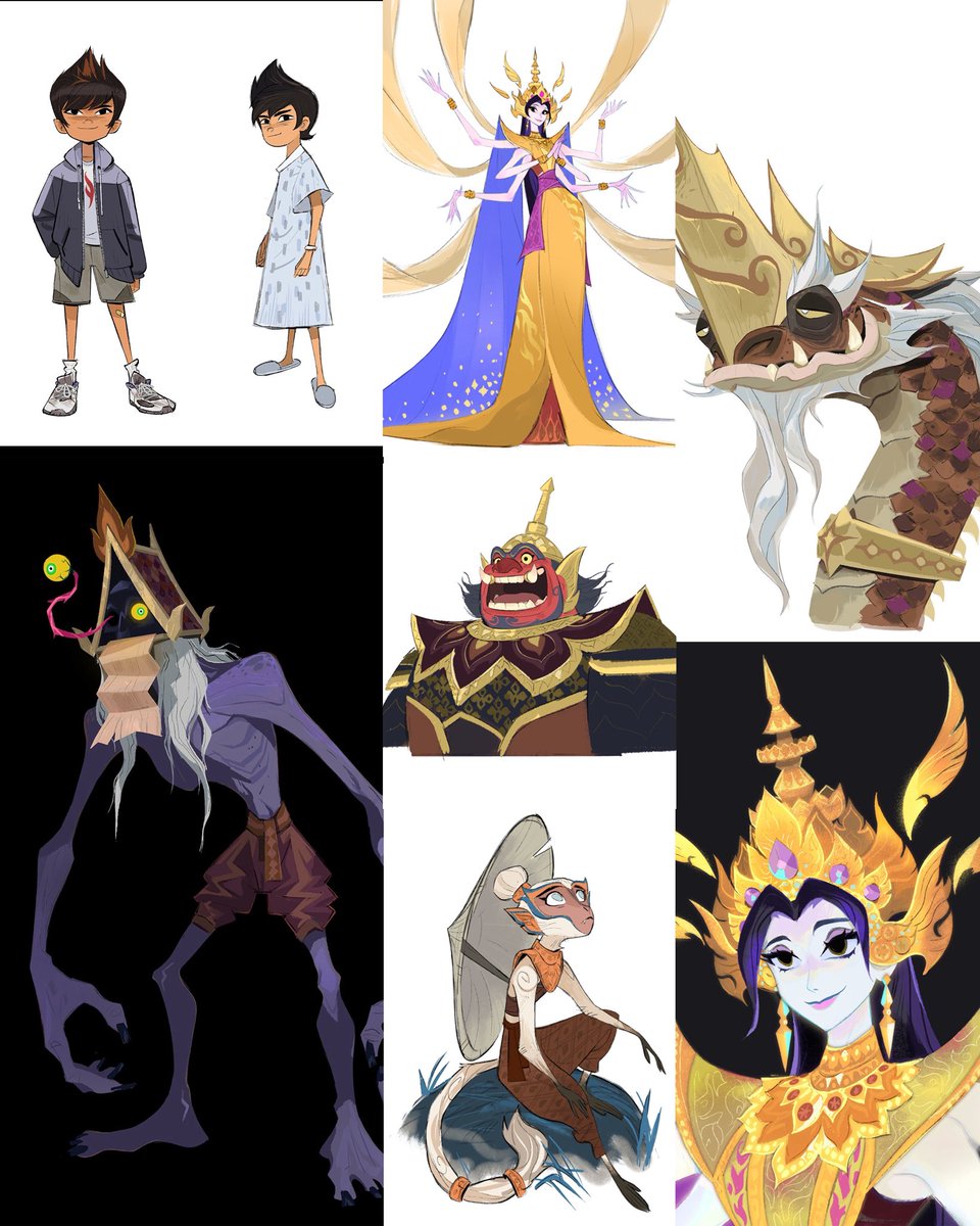 ToonHive's tweet image. Matt Braly has shared never-before-seen development artwork from his canceled feature film at Sony Pictures Animation.

The project centered on a young boy who embarks on an emotional journey into a fantastical realm of Thai spirits, hoping to find a cure for his illness.