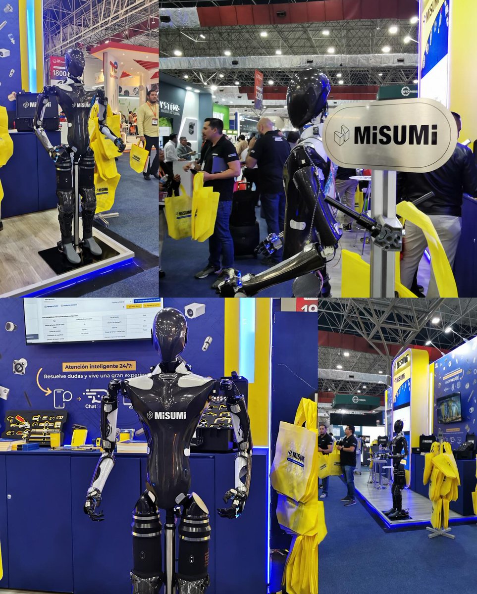 LAIDETECmx's tweet photo. Durante la Expo Manufactura 2026, SUMI, el androide embajador de MISUMI, estuvo compartiendo información, resolviendo dudas, interactuando con los asistentes e informándoles sobre las soluciones, componentes y asesorías que MISUMI ofrece para los proyectos industriales. https://t.co/FAbfoiiwB2