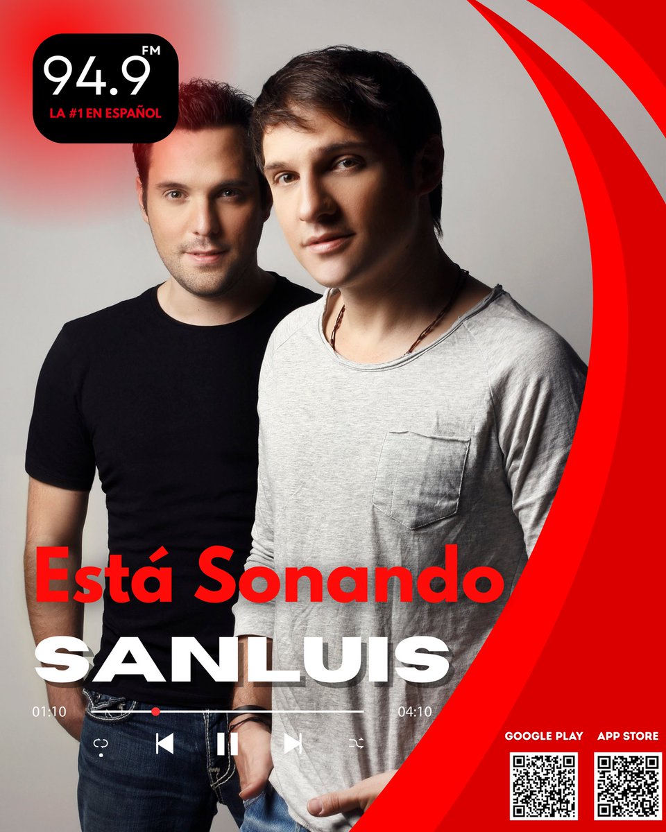 Está sonando SanLuis 🎶✨

Canciones que se quedan contigo y no pasan de moda: “Hay Fuegos”, “Se Acaba El Mundo”, “Mis Ilusiones”, “Como Yo” y “Me Gustas Tú”… y la gente no deja de escucharlas.

📻 Súbele a 94.9 FM, La #1 en Español.
¿Cuál es tu favorita de SanLuis? 💬

#SanLuis