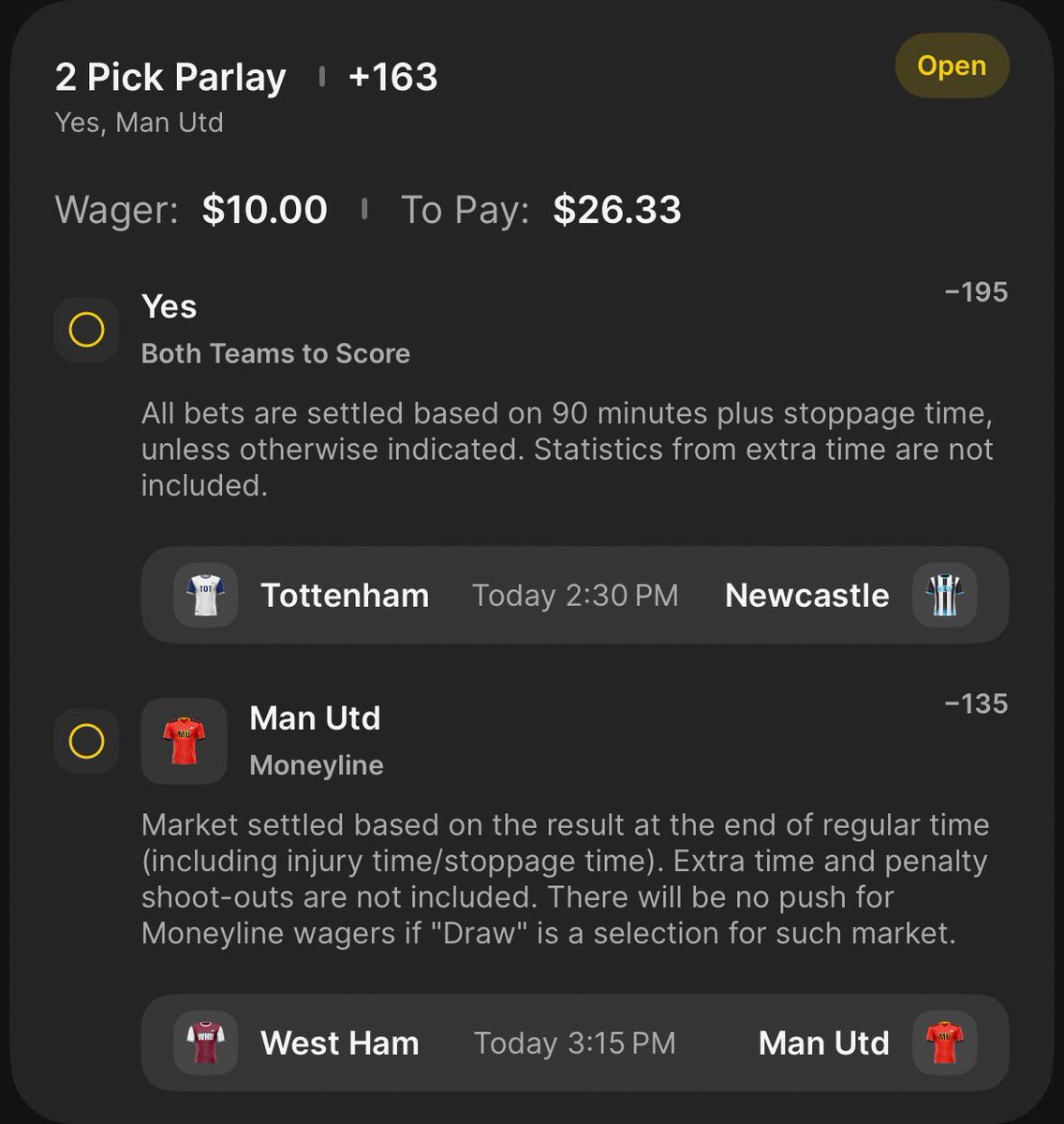 lachmoneylocks's tweet photo. Forgot to post, but EPL play!

Cannot believe Arizona lost last night against Kansas without Darryn Peterson.
Week: 0-1, -2u https://t.co/Ssq3gHHKmw