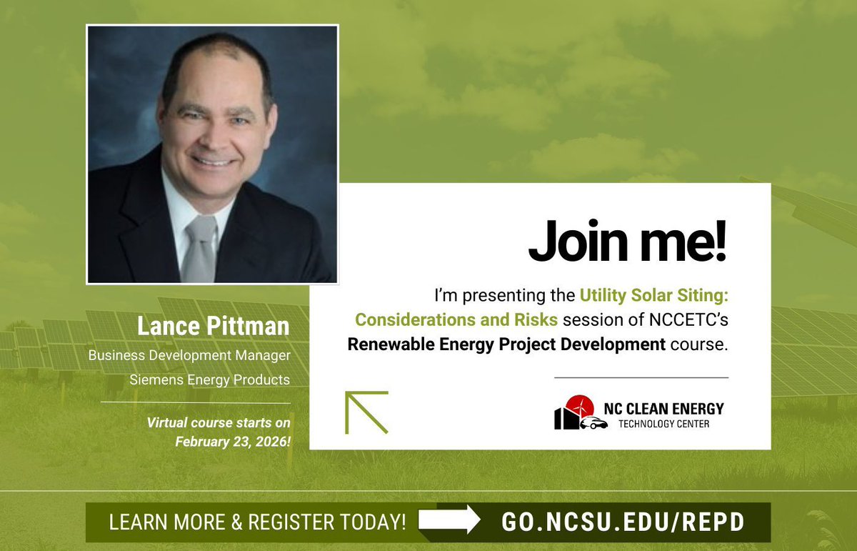 NC CleanTech Center tweet media