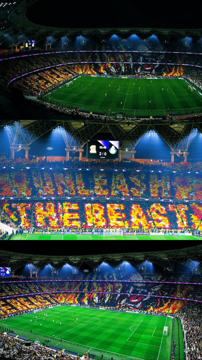 الجمهور الاول فالعالم ☝🏻💛🖤.
#الاتحاد_الغرافة