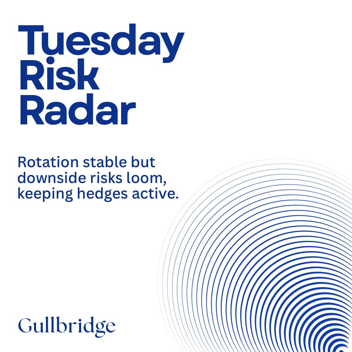 gullbridge's tweet photo. Base case rotation supports stability as softer data & cut expectations hold, but downside skew if January jobs/CPI surprise hotter or Warsh signals tightening, invalidating dovish pricing. Consensus prices contained transition, vulnerable to data/political surprises. Overweight hedges, selective rotation. Read more. https://t.co/jPd6vXN4KO
