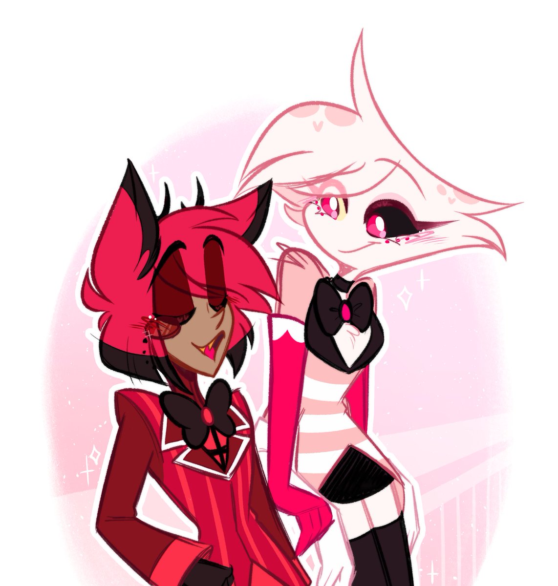 Something quick between c0mms🩷❤️✨

#radiodust #HazbinHotel #HazbinHotelFanart #art #angeldust #alastor