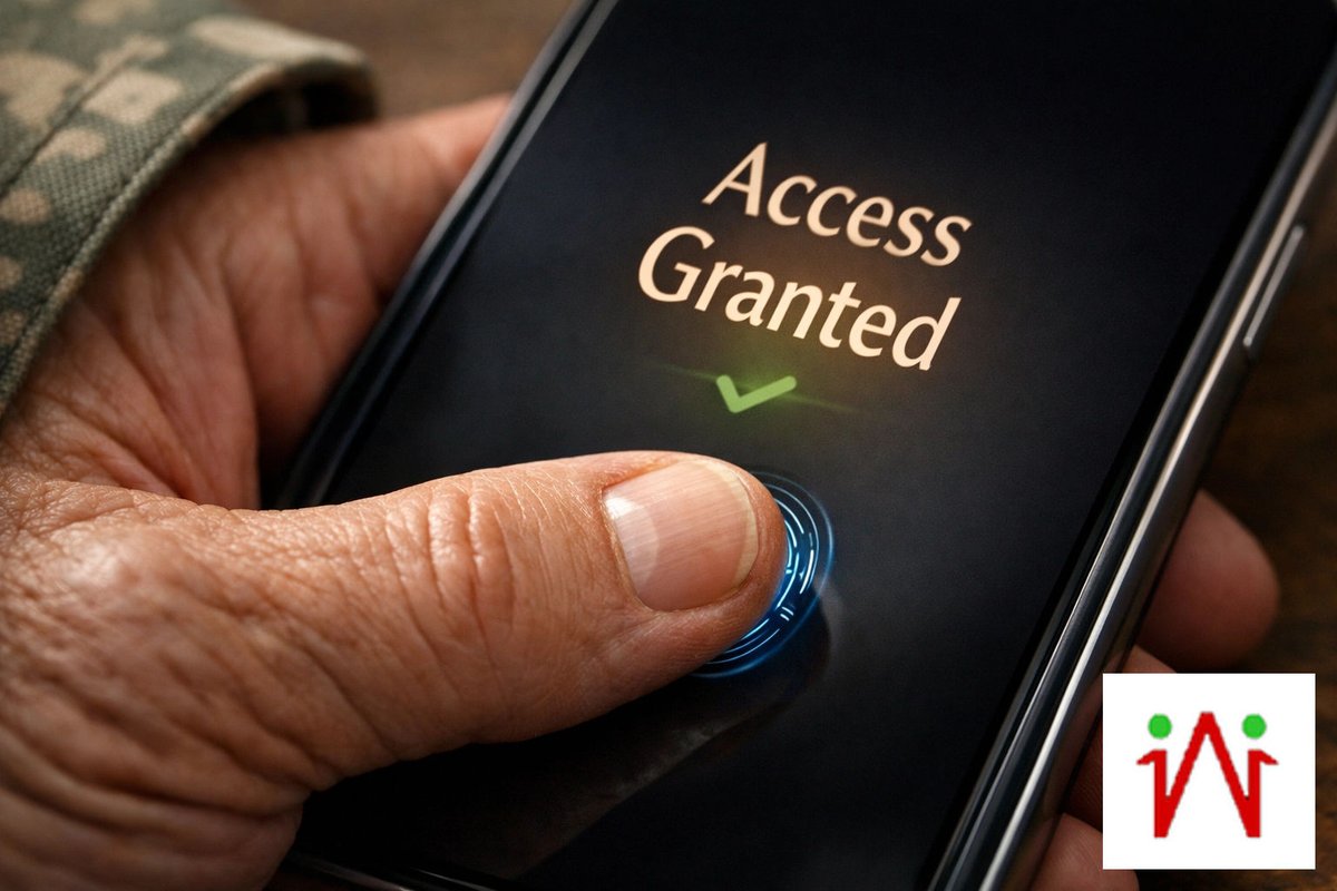 GKarlWalker's tweet photo. We’re making things easier for our veterans. No more juggling passwords for grant applications: just a quick tap and you're in. Secure, simple, and personal. It’s all about getting them the support they need, faster. 🎖️📱 #Security #IA_Tech #Veterans https://t.co/hoAz6l9vTH