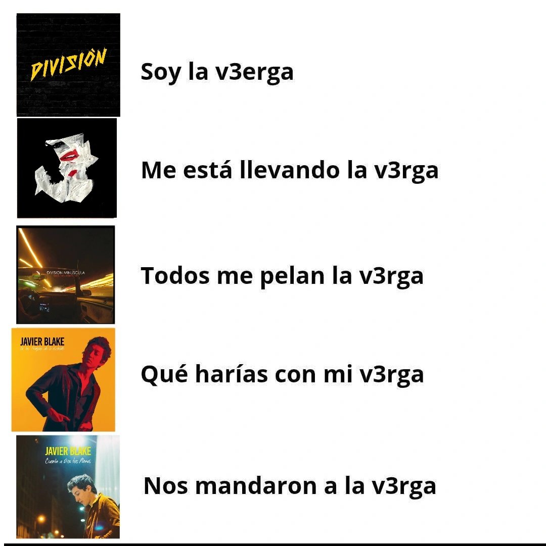 Discos de Javier y División resumidos