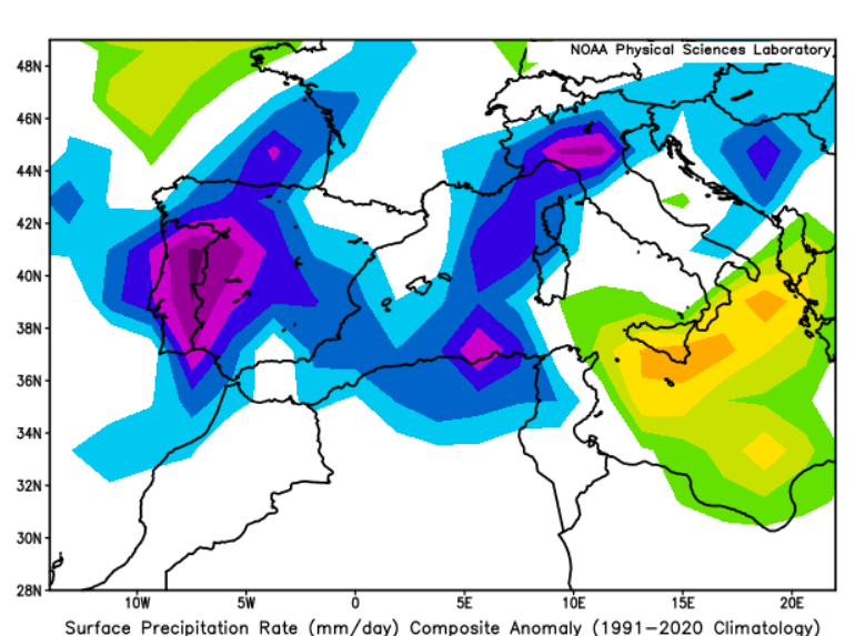 more map plots. deep  blue to purplish colored regions are more predicted for torrential rainfall (17-24 February). Each photo is a moving 3-day rainfall predicted average anomalies .

 Be safe please and see the water runoff analysis for February: 👇x.com/Statisticizer/…