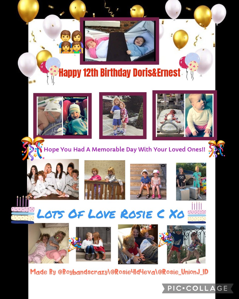 BoybandsCrazy's tweet photo. Happy 12th Birthday Doris&amp;Ernest!! 
Hope You Had A Special Day Spending It With Your Loved Ones Lots Of Love Rosie C Xo 
🎈👫🎁🎉🧁❣️
#HappyBirthdayErnestAndDoris 
P.S. Your Shining Star Will Always Be By Your Side Forever And Always!! 💝👼🏻👨‍👩‍👧‍👦👑 https://t.co/k0Q1jx23Ch