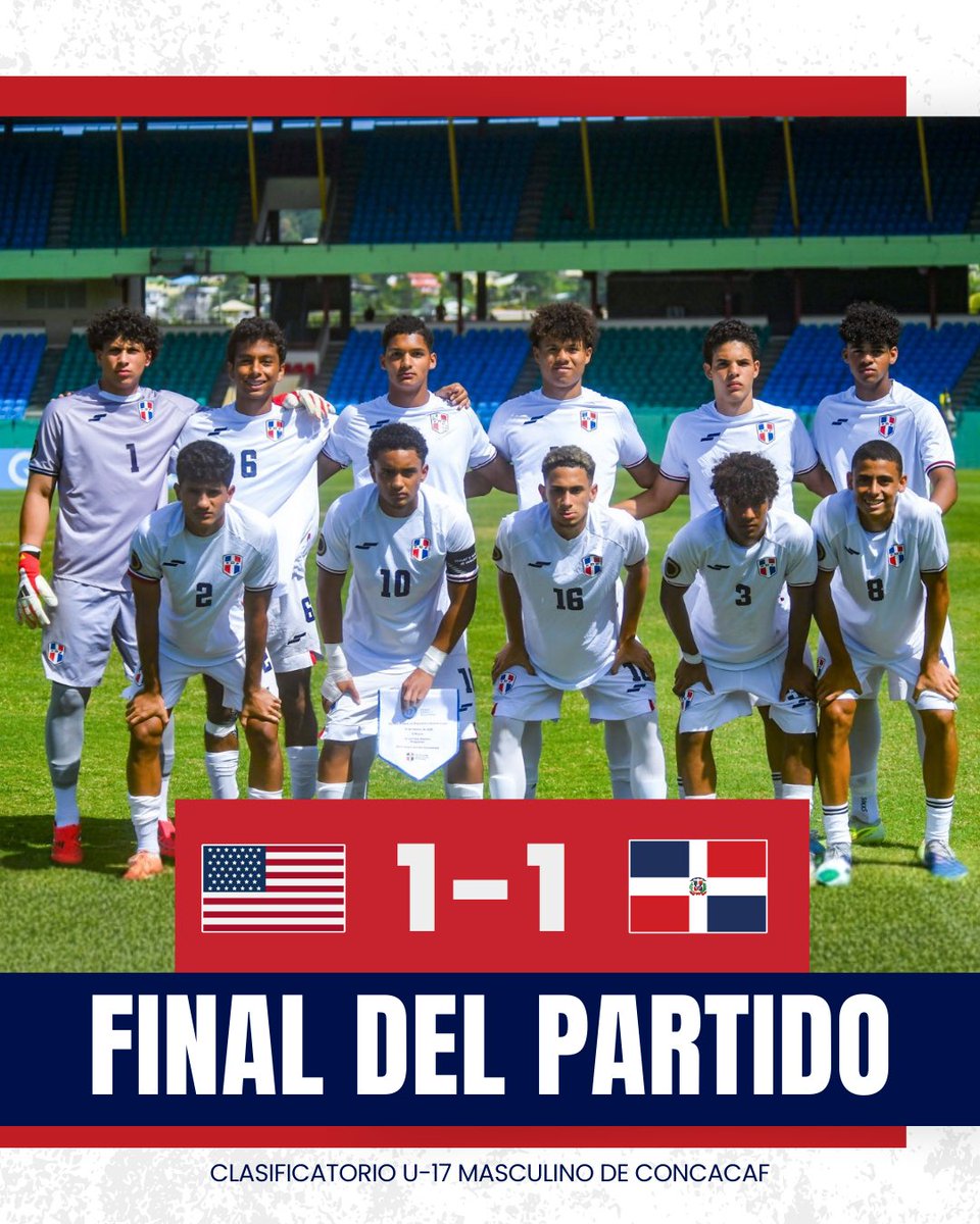 Finaliza el partido y nuestra participación en el torneo 🙏🏻💙❤️🇩🇴 ¡Gracias chicos por darlo todo hasta el final, estamos orgullosos de ustedes! 🙌🏻