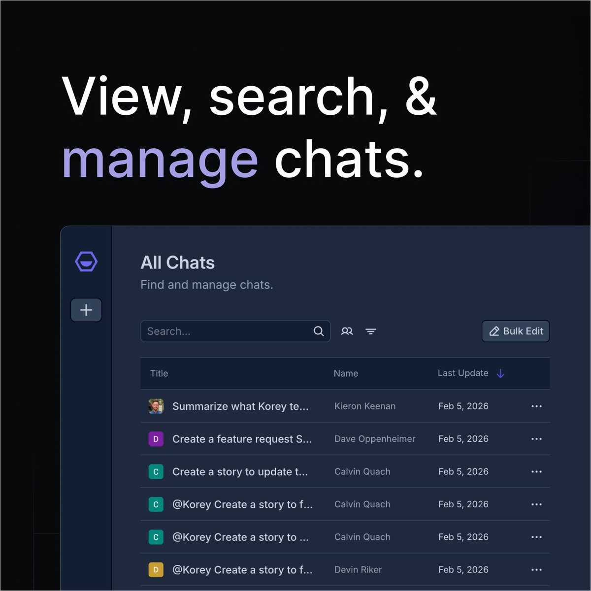 Korey_AI's tweet photo. Find past conversations, revisit decisions, and manage Korey chats from one place. https://t.co/mUcOY8iVRS
