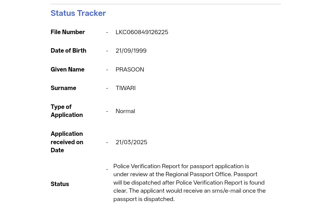 Taxunnao's tweet photo. we submitted all my documents passports verification  but still pending  #thana dhai LKC060849126225 since 22-03-2025 @unnaopolice @dmunnao @passportsevamea https://t.co/YjtU5Bgd5a