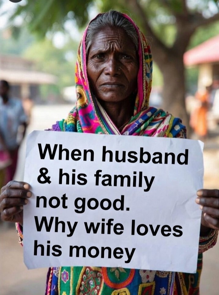 What's a thought of women ?
Husband n his family is bad, but husband's money is good.
Why not ask, if husband maintain wife, why not wife maintain husband.
Why need free maintenance n free Alimony?
Stop Free Maintenance and Free Alimony 
<a href="/realsiff/">SIFF - Save Indian Family Foundation</a> <a href="/bahuguna46/">Saurabh Bahuguna46</a> <a href="/SamSiff/">The Forgotten ‘Man’ 👨‍⚖️</a>