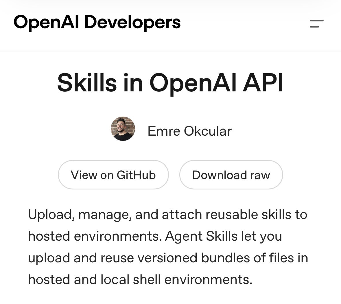 Skills docs screenshot
