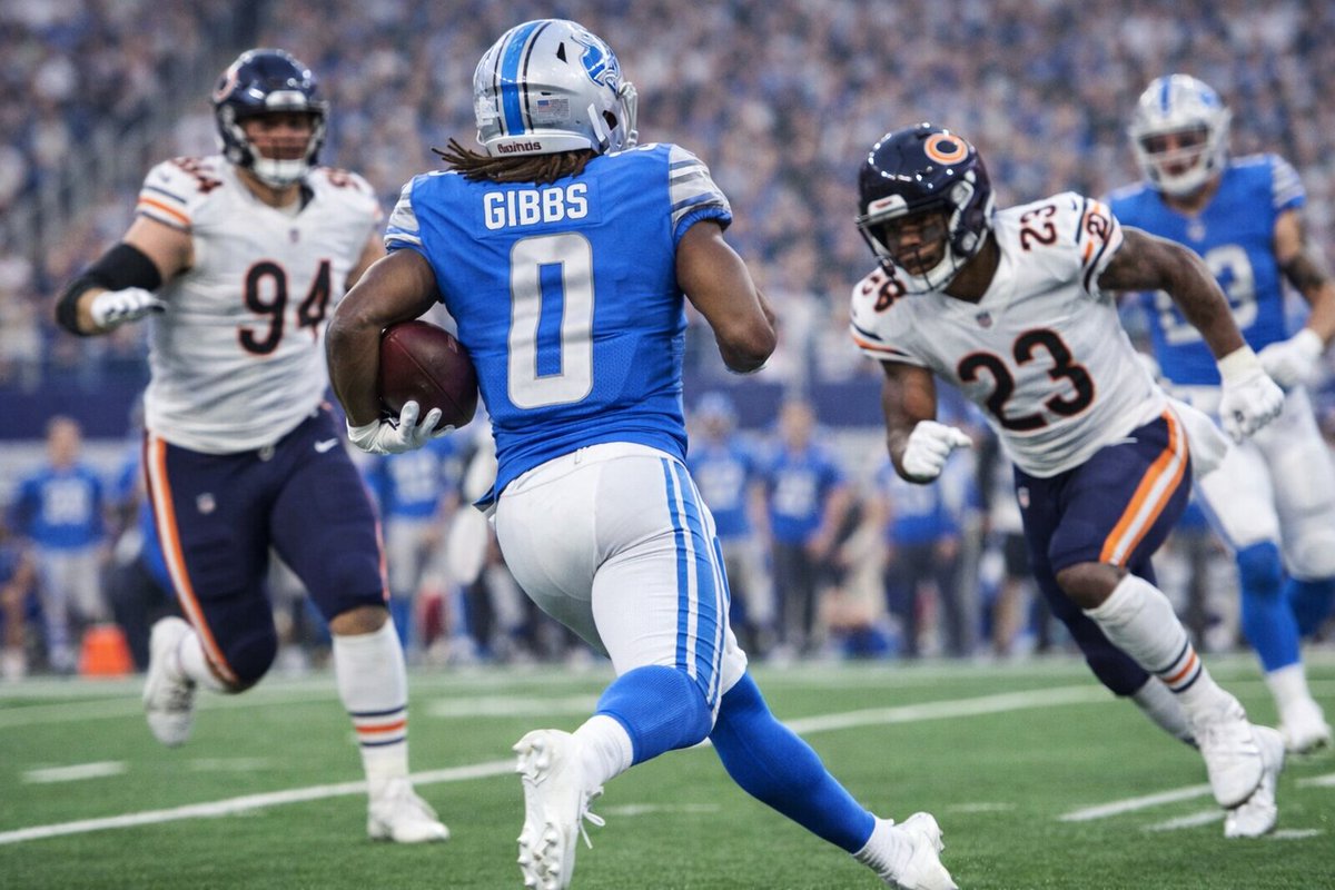 MOFCommish's tweet photo. The Lions bounce back and move to 7-4 with a statement win 56-33 over the Chicago Beras.  BJ Griffith throws 6 touchdowns in what was easily his best game as a pro. Gibbs adds 217 rush yards and 3 total TDs. 
#MOFS84WK12 | #OnePride
@MOF_Bleacher | @MOFLeagues https://t.co/fZIm0jHFYX