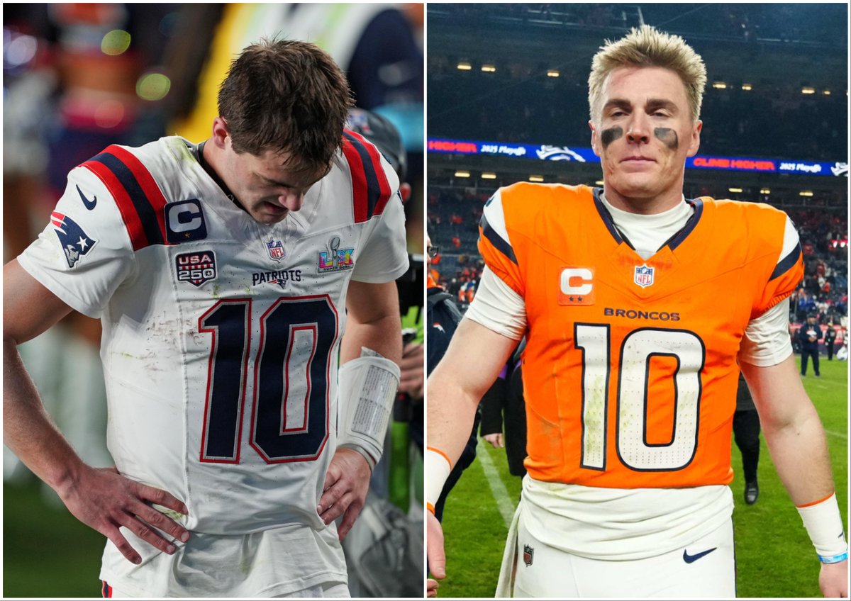 ByJonHeath's tweet image. Drake Maye lost more yards on sacks in the playoffs than Bo Nix did in the entire 2025 season: broncoswire.usatoday.com/story/sports/n…