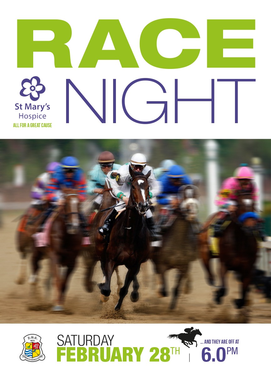 Come and join us for a Race Night supporting the Captains Charity and very worthy cause St Mary's Hospice!

Everyone is Welcome!

Many thanks to <a href="/GrahamTroth/">Graham Troth</a> for his excellent poster!