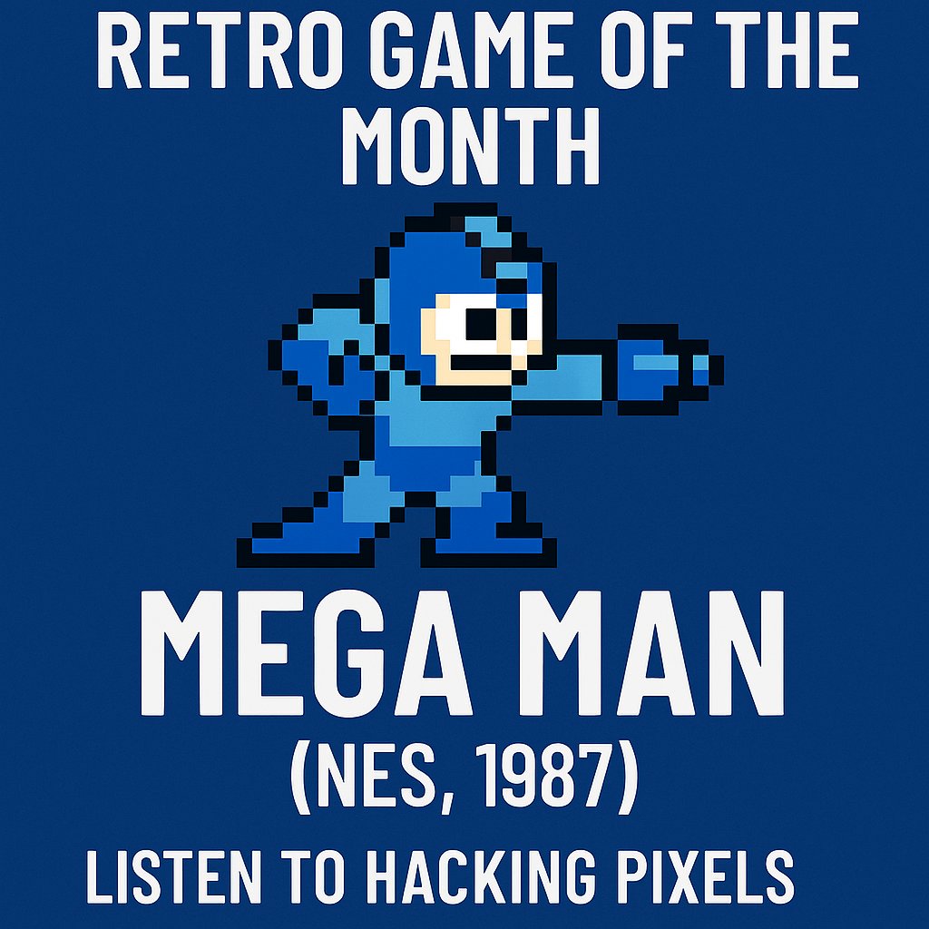 Hacking_Pixels_'s tweet photo. Our Retro Game of the Month: Mega Man (NES, 1987)
Defeat the Robot Masters. Steal their powers.
Miss your jumps. Question your life choices.
The Blue Bomber’s original adventure still hits hard.
💥 Which Robot Master ruined your childhood?
Listen to Hacking Pixels Ep. 13🎮 https://t.co/bxIOEKMko0