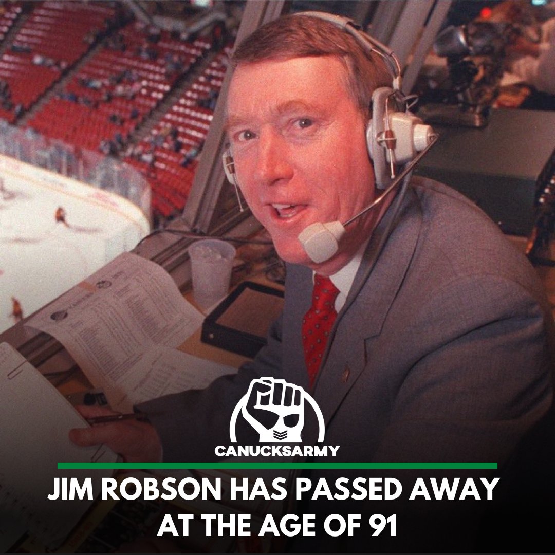 Chek TV's Rick Dhaliwal is reporting legendary Canucks broadcaster Jim Robson has passed away.

Jim was the play-by-play voice of the Vancouver Canucks from 1970-1999.

Our thoughts and prayers go out to the family and friends of Jim.