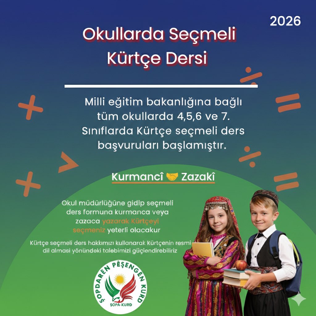 Bu sene Dil seferberlik senesi ilan ediyorum. 

Ez vê-vî salê, sela Zimanê Kurdî îlan dikim.