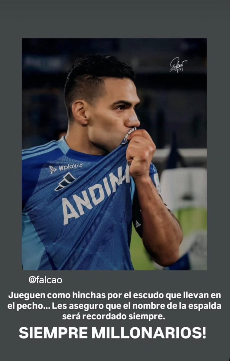 camiilodiiaz27's tweet photo. Feliz cumpleaños a la máxima leyenda del futbol colombiano. 

Gracias por amar este escudo como lo hacemos nosotros 🐅Ⓜ️ @FALCAO 

Que el sueño de todos se cumpla https://t.co/3Z0RYLU3HC