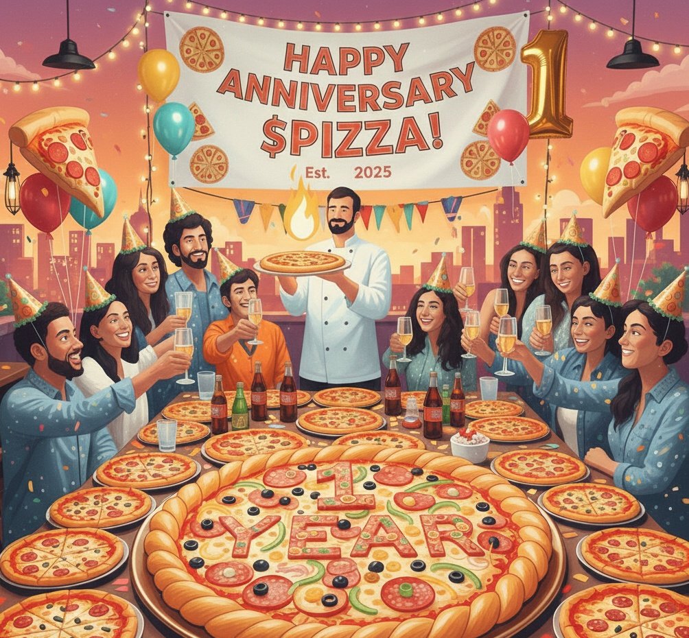 <a href="/CalebSol/">Caleb</a> $PIZZA celebrating its 1 year anniversary, we still here chad!!

<a href="/Pizza_on__Sol/">Pizza</a> 
4AkCN6KLeCmUDjWLg4XyQpuZuWtwBdPcbtBQjsA2pump