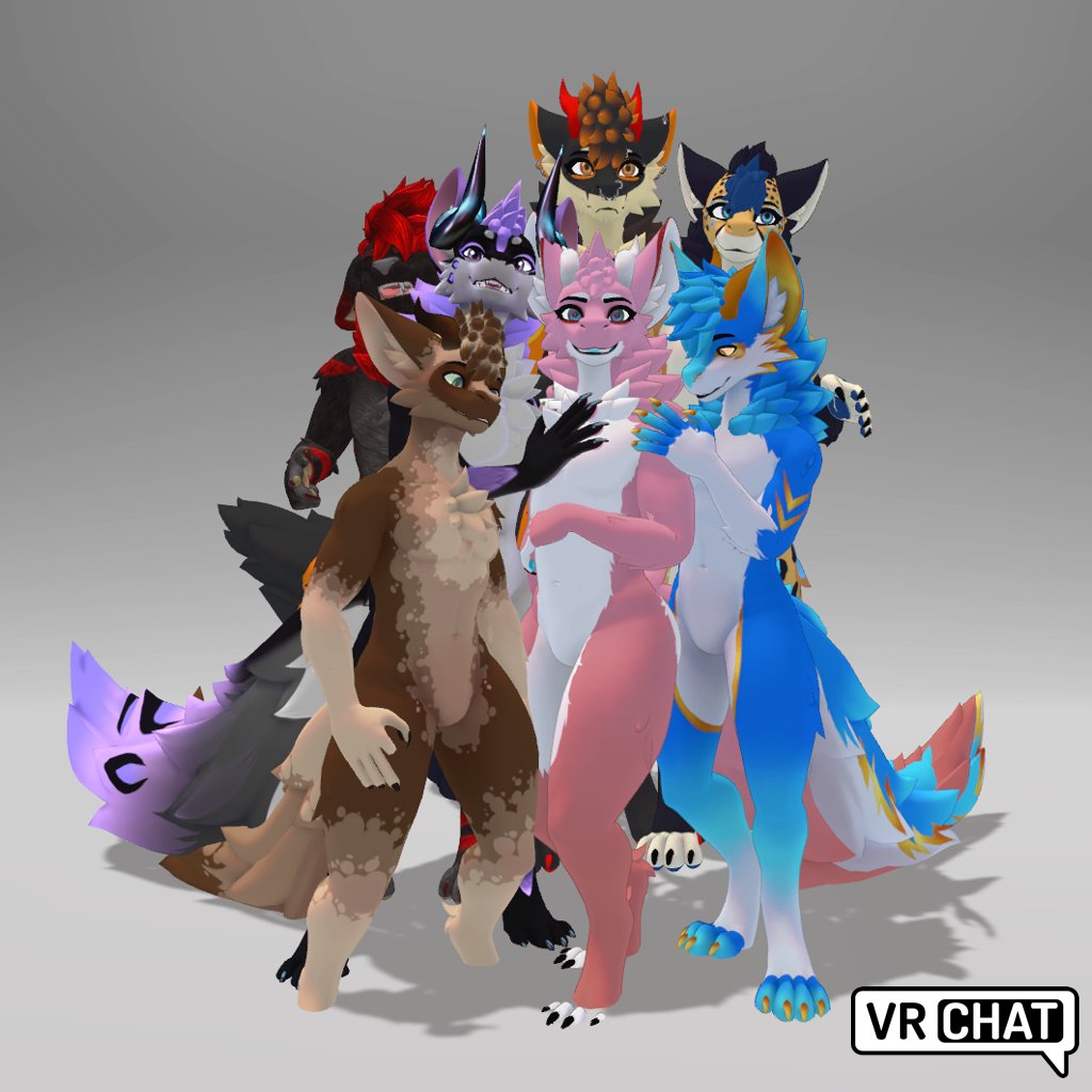Fluffgans are releasing 2/13/26 don't forget!

face tracking, mmds
4 hairstyles, 4 horns
interactions
5 basic clothing pieces

#furry #furryfandom #VRChat