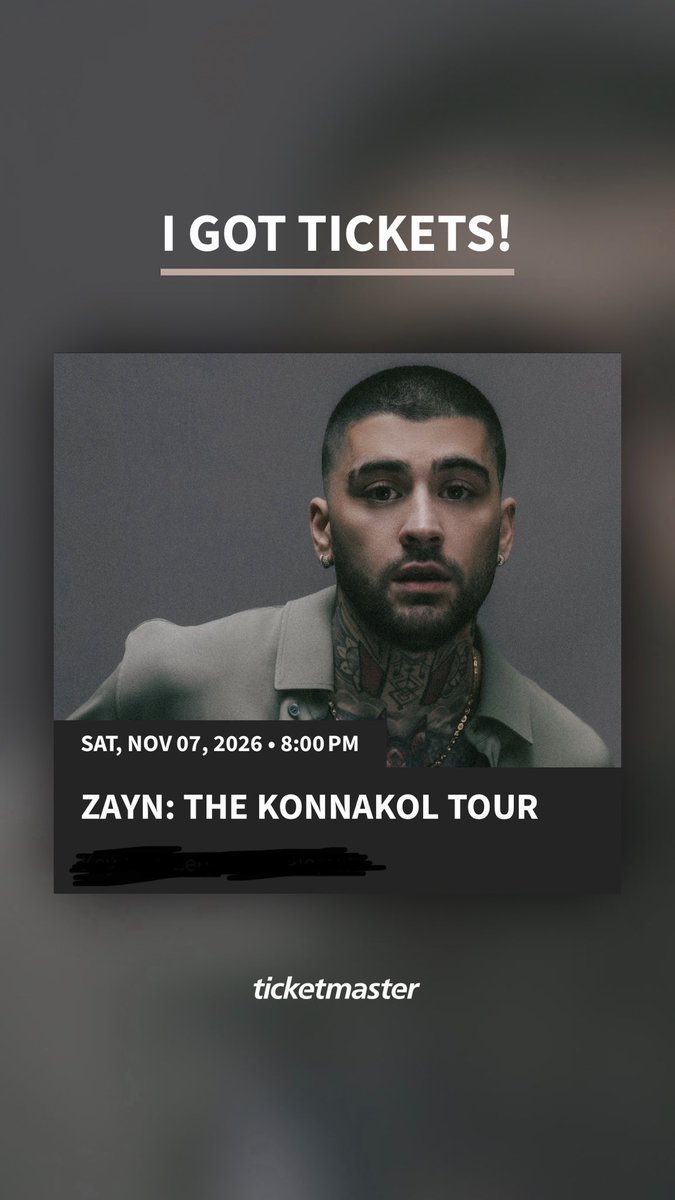 beloved's tweet image. Zayn tickets secured 🌪️ @inZAYN @zaynmalik