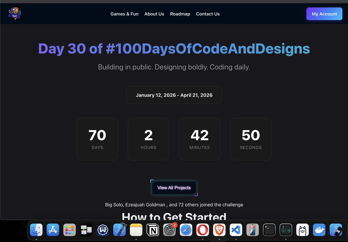 gozkybrain4u's tweet image. Day 30 of #100DaysOfCodeAndDesigns with the Sarcastic Geeks Trybe @sarcasticgeek4u

The 11gb data giveaway to support Trybe members during the course of the challenge is being sponsored by @dant_ew and the winners are @victorugs_DEV @chima_ben_dev @codewithgaji