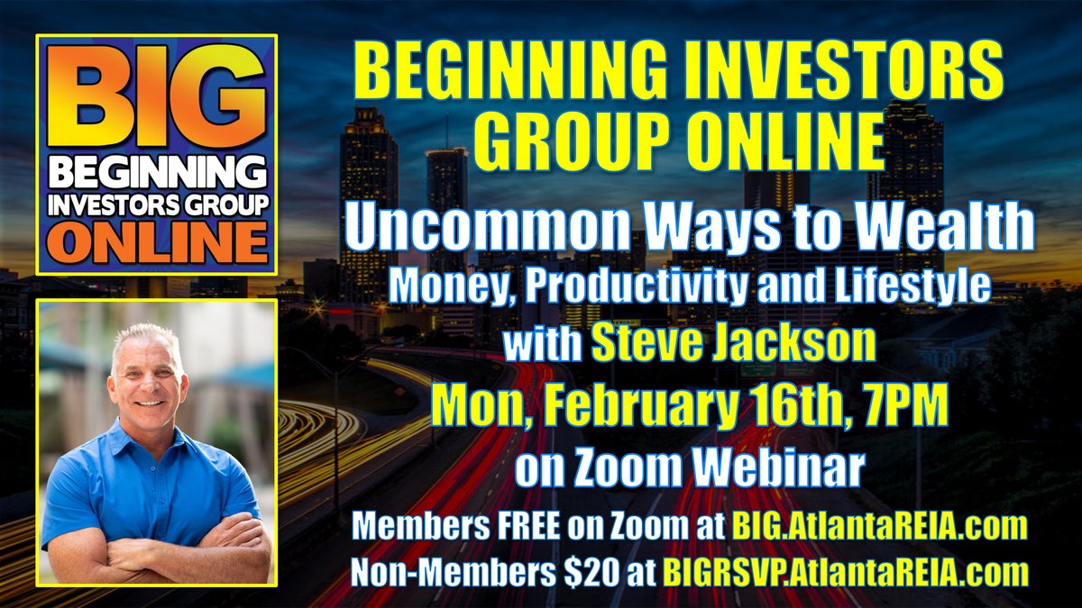 AtlantaREIA's tweet photo. WED at PPG: Creative Seller Offers &amp; Negotiation — learn how to structure deals sellers actually say YES to.

MON on BIG Webinar: Build Systems, Boost Productivity &amp; Scale Faster with Steve Jackson (Video).

https://t.co/vE9Z31ioue https://t.co/6UePsLOa1y