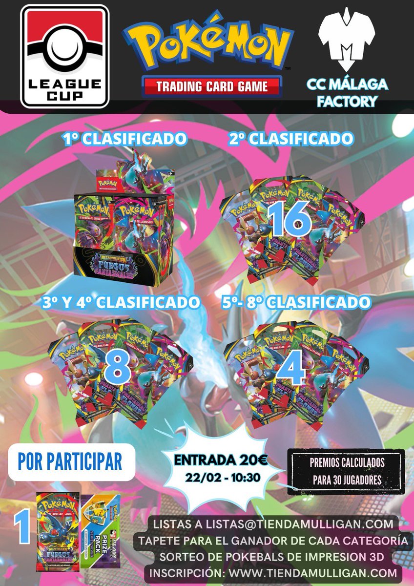 🌟 LEAGUE CUP POKÉMON TCG 🌟

Domingo 22/02, 10:30 AM

Inscripciones: shop.tiendamulligan.com/producto/leagu…