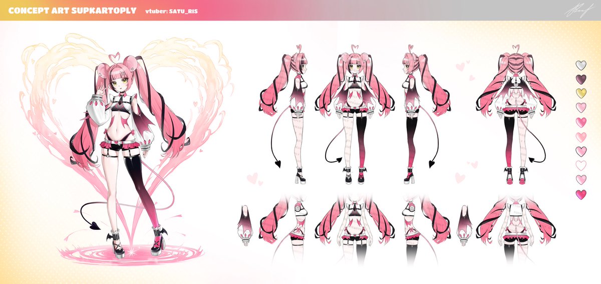 💗 Full concept art for saturis 💗

#conceptart #concept #art #vtuber #fullrender #artcommission