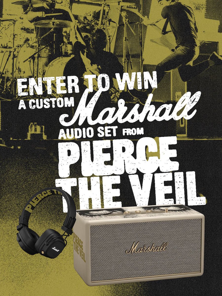 CELEBRATING 3 YEARS OF THE JAWS OF LIFE WITH A CUSTOM ALBUM-INSPIRED MARSHALL AUDIO SET. ENTER TO WIN AT FFM.LINK/PTV_GIVEAWAY