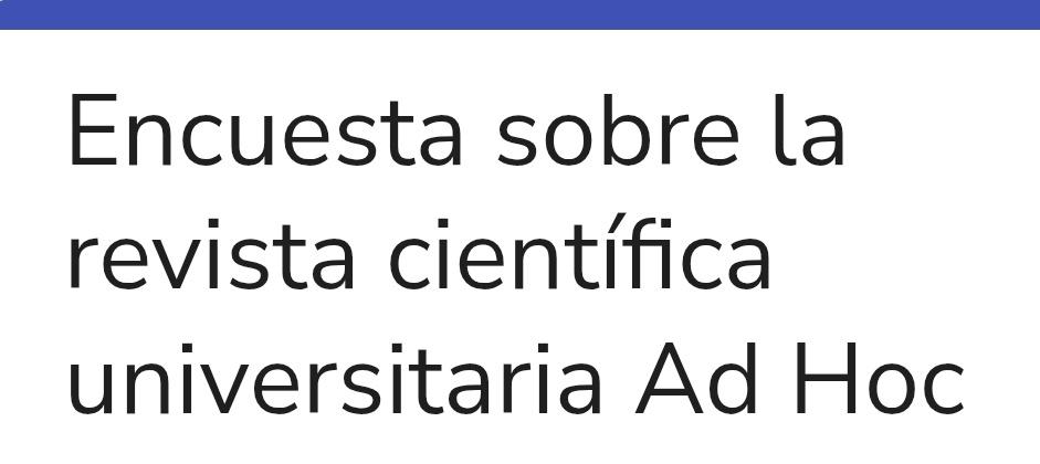 📑 ¿Cómo mejorar la visualidad de nuestra revista?

Estudiantes del Instituto Superior de Diseño de la Universidad de La Habana proponen este formulario para la recopilación de opiniones en aras de elaborar pautas editoriales y soportes promocionales.

docs.google.com/forms/d/e/1FAI…