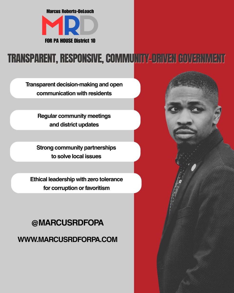 MarcusRDforPA's tweet photo. My vision: invest in youth opportunity, protect public education, fight for affordable living, restore trust in government, and build stronger neighborhoods. This campaign is about real results and real investment in West Philadelphia future.

https://t.co/5JQIVux5sR https://t.co/fZWCSdbwnU