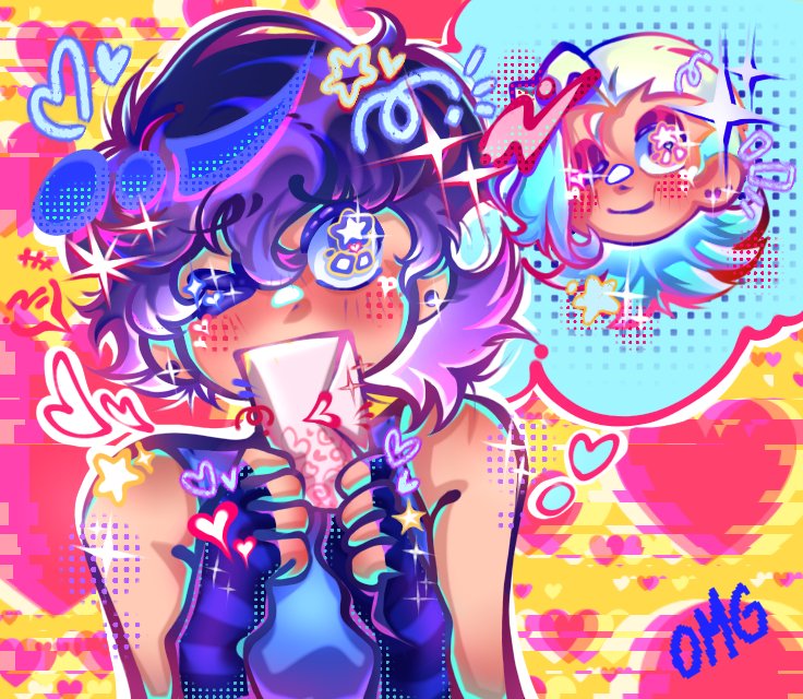 he's getting ready for Valentine's Day
(˶ᵔ ᵕ ᵔ˶) ‹𝟹

I was trying new thing mad i love the result, so colorful <3
<a href="/Zero_One110/">Zero</a> 
#NewPSG #paswgoc