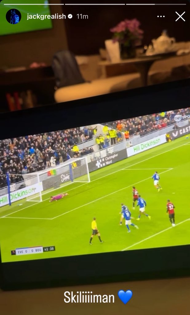 EvertonNewsFeed's tweet photo. 📱Jack Grealish’s latest Instagram story💙 https://t.co/TdzTAzdbKi
