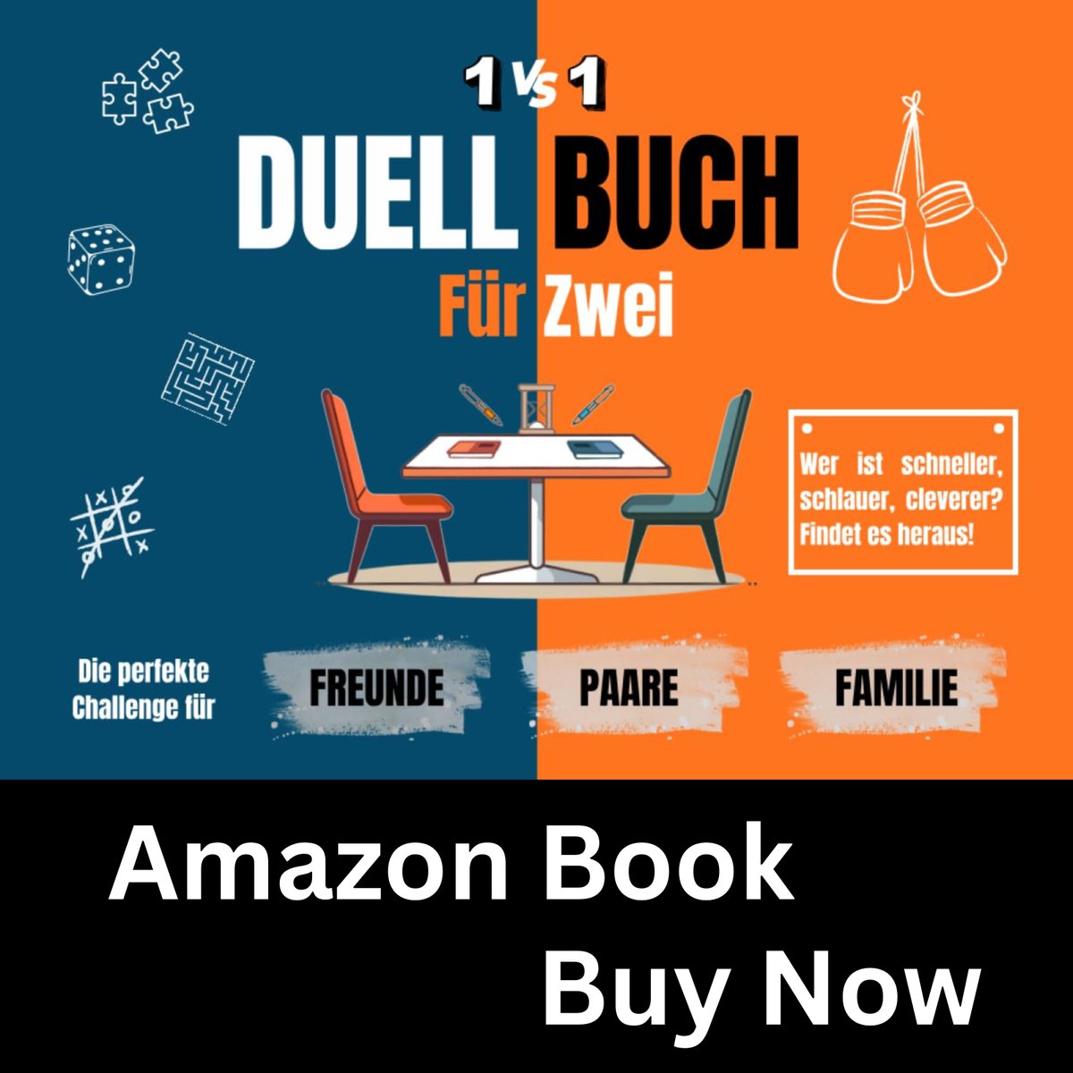 MahamudFL's tweet photo. Duell Buch für Zwei - Die perfekte Challenge für Freunde, Paare oder Familie: 30 lustige Spiele &amp; knifflige Rätsel | 1-gegen-1-Duellspaß als Geschenk
✅Amazon book link: https://t.co/qrX3fZDkfb
#book #books #bookstagram #bookworm #booklover #booklove #BookNow #booklovers https://t.co/FjPZzGKiDP